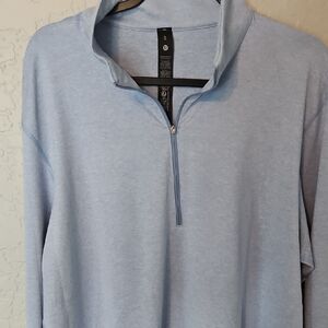 Lululemon Light Blue Soft Jersey  Quarter-Zip Pullover